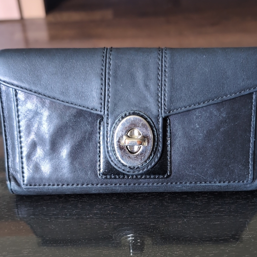 Coach Black Leather Women's Wallet